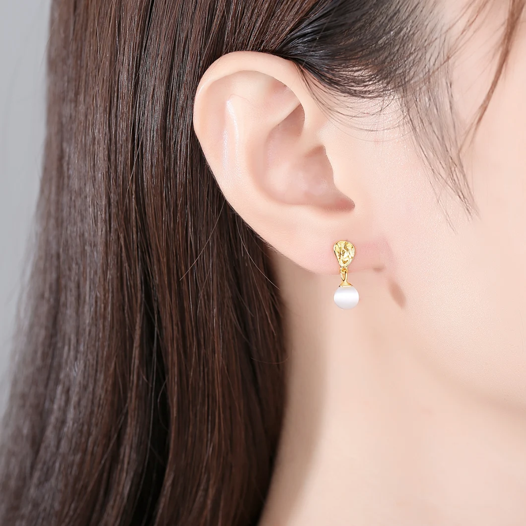 Cute Red Mice Girl Earring S925 Sliver Ear Stud