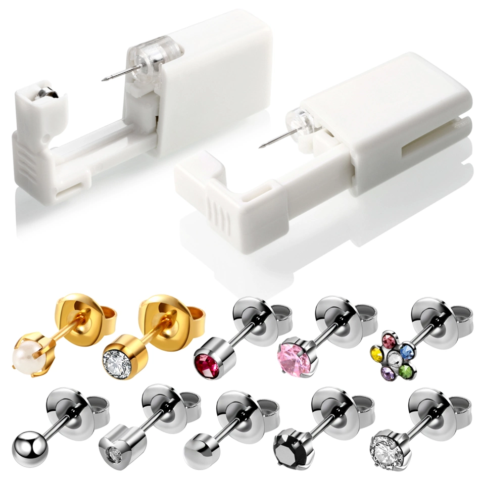 Ringcal 316 Stainless Steel Birthstone Ear Stud Piercing Gun