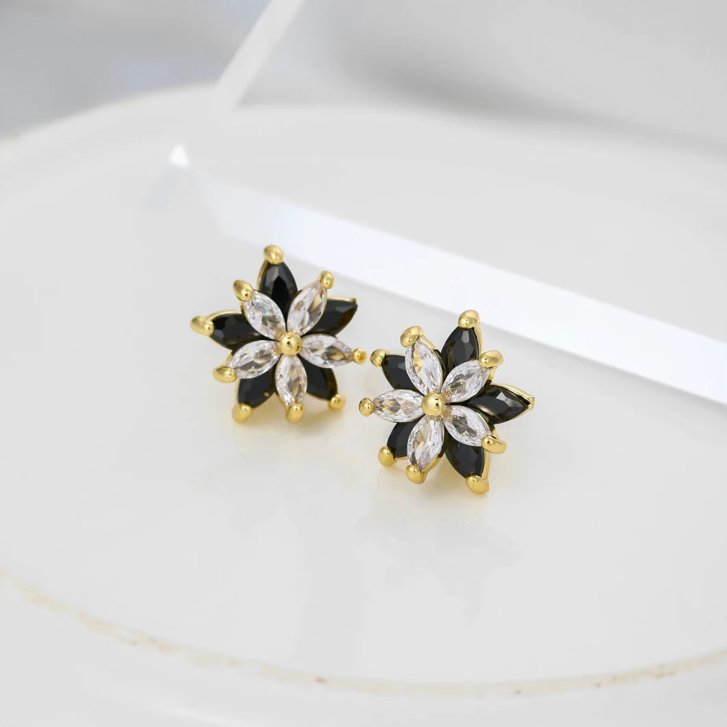 Small Fresh Temperament Sweet Simple Three-Dimensional Petal Earring Flower Earrings Cherry Blossom Small Ear Studs