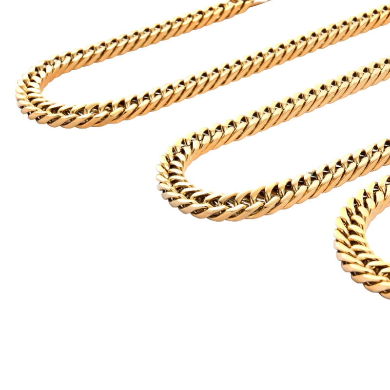 Chunky Thick Cuban Link Chain Necklace for Hip Hop Men Lady Fashion Jewelry 14K Gold Plated