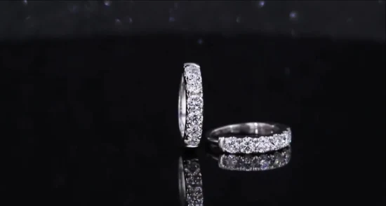 Elegante bisutería personalizada Couple' S Moissanite Diamond Ring 925 Sterling Sliver Jewelry Anillos de compromiso
