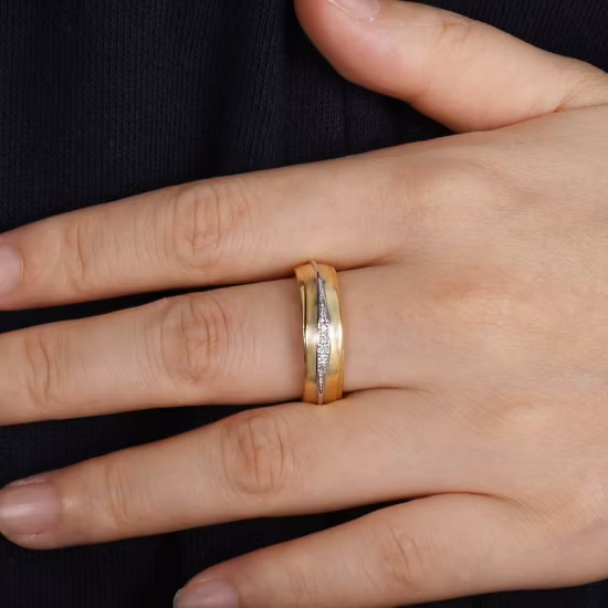 Joyería de moda Anillos chapados en oro de 18 quilates para mujeres, hombres, anillos de boda, anillo de oro de compromiso, diseño personalizado para parejas, joyería fina de plata de ley 925