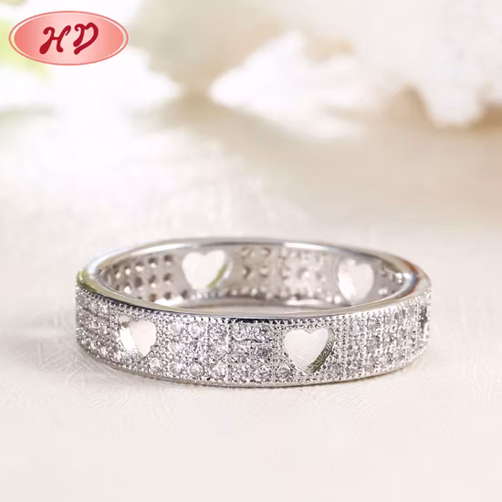 Venta al por mayor de joyería de moda personalizada delicada 18 K chapado en oro joyería de dedo mujeres 316L Acero inoxidable cadena de eslabones gruesos anillos de corazón