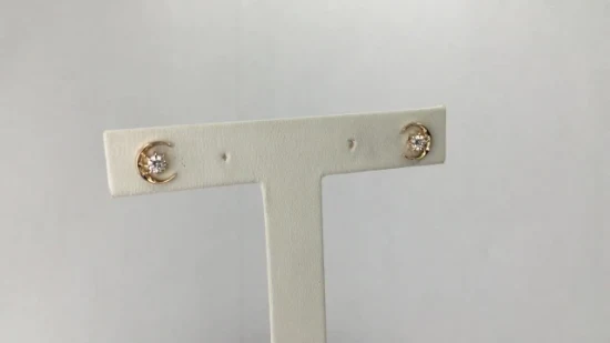 Pendientes de tuerca de circón 5A de moda, accesorios de moda de oro de 14K y 18K, accesorios de luna creciente, pendientes de estrella para pendientes de joyería de moda