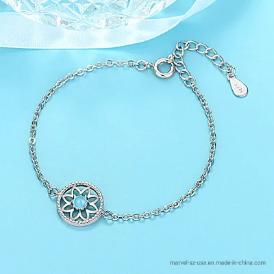 Pulseras de plata de ley 925 con hermosas estrellas para mujer.